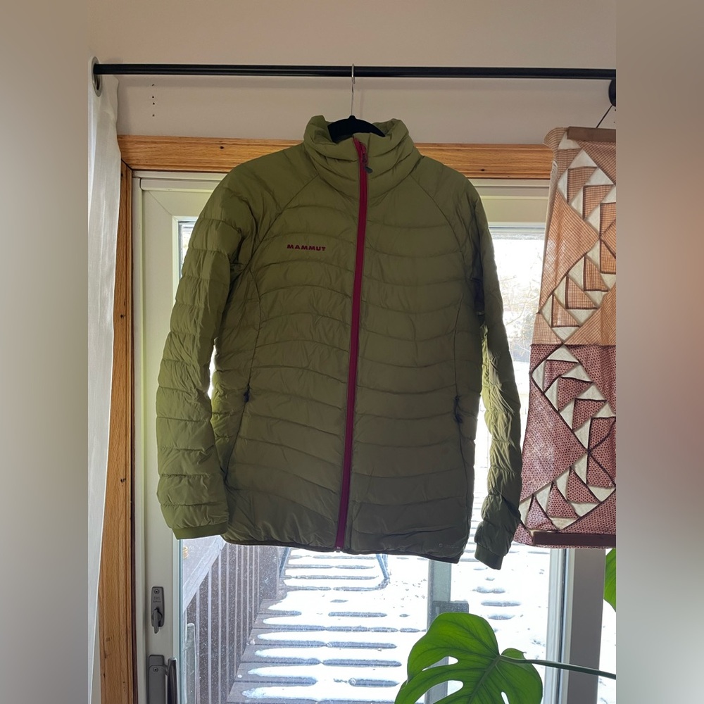 Mammut micro puffer jacket avacado green
